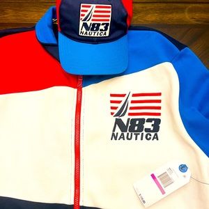 Menswear Nautica long sleeve sweatshirt. This is a very unique item Hat included